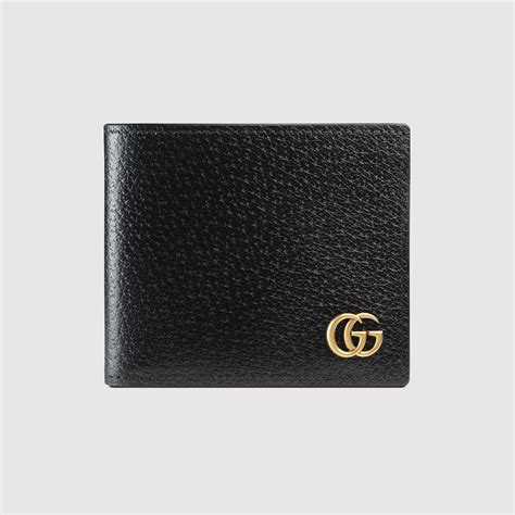 gucci marmont leather bi-fold wallet|Black Leather GG Marmont Large Bi.